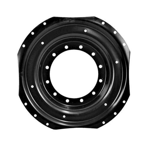 12 Hole Front Wheel Assist - 38" Waffle Center Disc - Flat Black