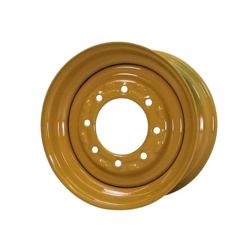 8.25x16.5 8 Hole Skid Steer Wheel 1-1/2" Backside w/Valve Guard -Cat Yellow 8.25x16.5 8 Hole Skid Steer Wheel 1-1/2" Backside w/Valve Guard -Cat Yellow