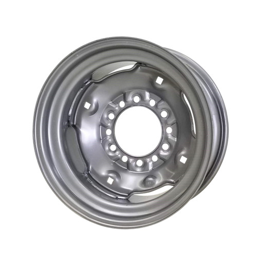 7x15 6 Hole Implement/Tractor Front Wheel 5" Backside -  Silver Mist