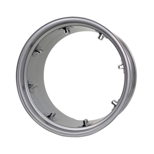 15x30 8 Clamp (25-3/4"BC) Wheel 3-3/4" Backside - Silver Mist