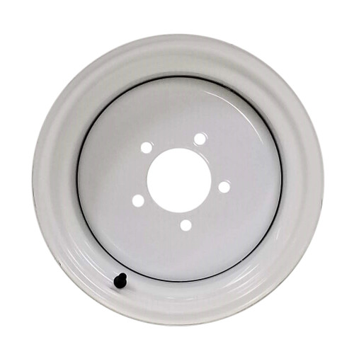 10.5x12 5 Hole Implement Wheel 6-3/4" Backside - Gloss White