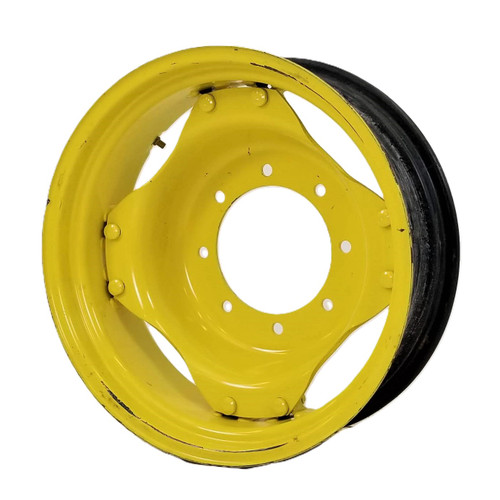 8x24 4-2 Loop Rim (2-3/8" Bolt to Bolt) with 8H FWA Center - JD Yellow