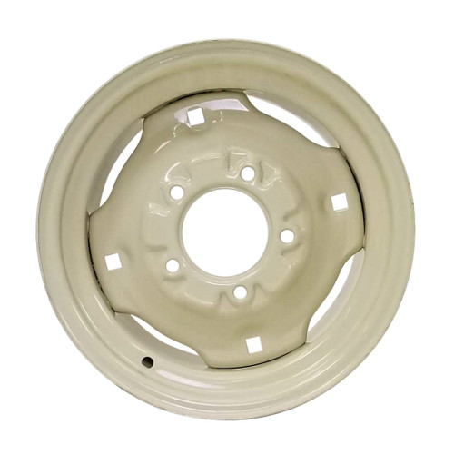 7x12 5 Hole Wheel 4-1/2" Bolt Circle 6" Backside - Off White