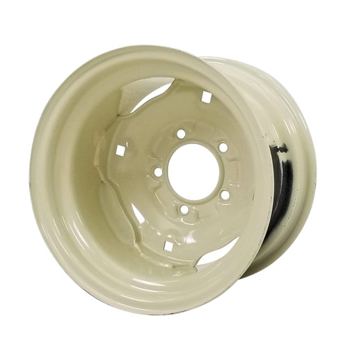 7x12 5 Hole Wheel 4-1/2" Bolt Circle 6" Backside - Off White