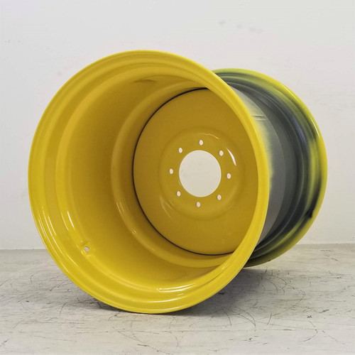 25x26 8 Hole Ag (no C/S) HD Rear Combine Wheel 15" Backside - JD Yellow
