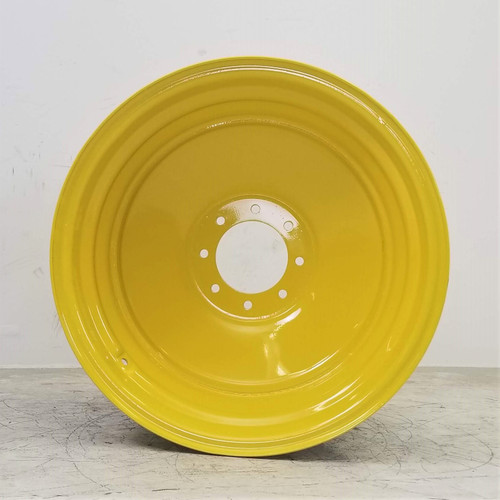 25x26 8 Hole Ag (no C/S) HD Rear Combine Wheel 15" Backside - JD Yellow