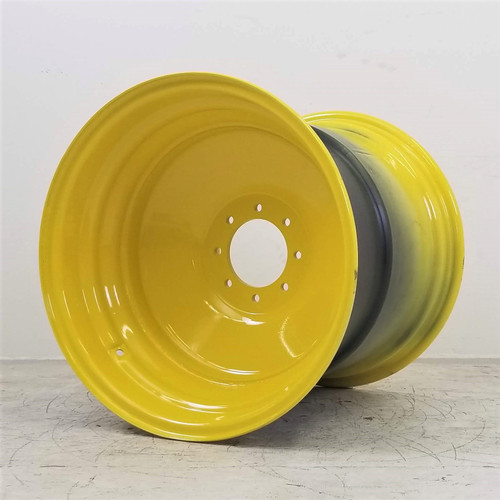 25x26 8 Hole Ag (no C/S) HD Rear Combine Wheel 15" Backside - JD Yellow