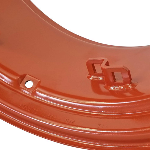 12x26 6 Clamp "Z" Bracket Rim 4" Front Side - Orange