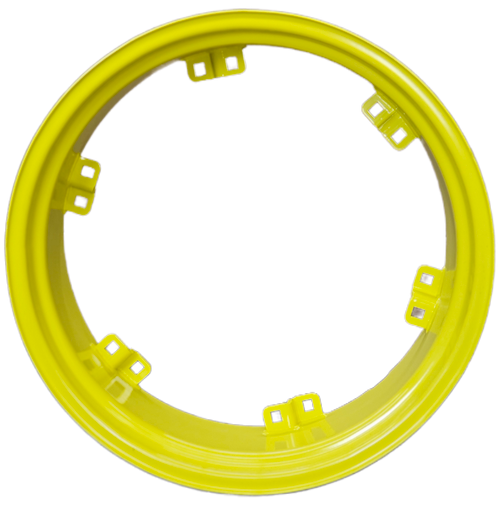 11x28 6 "Z" Clamp Bracket Wheel 3" Frontside (23.78"BC)- JD Yellow