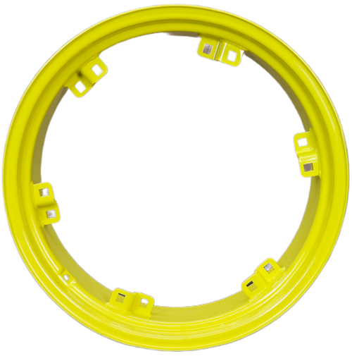 11x28 6 "Z" Clamp Bracket Wheel 3" Frontside (23.78"BC)- JD Yellow