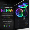 AMD Prebuilt Gaming PC Starter Budget Cheap Gaming Computer Periphio Astral 5700G Tempered Glass