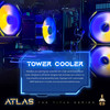 Periphio Atlas Gaming PC, AMD Ryzen 5 5500 up to 4.2GHz with Radeon RX 6500XT 4GB GPU (Gaming Optimized), 16GB RAM, 1TB SSD, WiFi, Windows 11 Desktop, Black