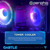 Periphio Castle Gaming PC, AMD Ryzen 5 5500 up to 4.2 GHz with AMD Radeon 6500XT Graphics, 16GB RAM, 1TBSSD, WiFi, Windows 11 Home, White, 1080p Gaming Computer