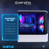 Periphio Castle Gaming PC in White with Tempered Glass