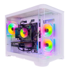 Side front view of Periphio Atlas Gaming PC in White