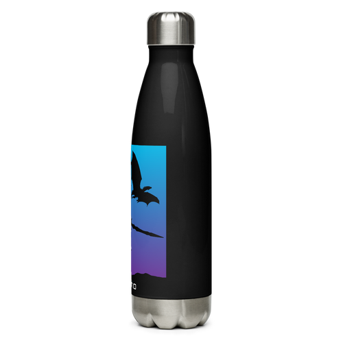 Periphio Dragon Slayer Stainless Steel Gamer Water Bottle - Black - Left