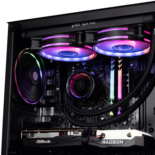 Periphio Firestorm 6600 Gaming PC | Elemental Series | RGB RAM, Fans & Water Cooler