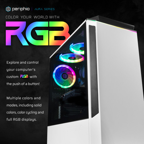 Periphio Ecto NVIDIA GT1030 Intel Gaming PC Computer Desktop - RGB Capabilities