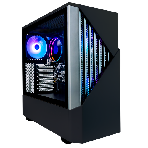 One of the most affordable, quality, prebuilt gaming computers - The Periphio Reaper 5700, part of Periphio's Shadow Series.