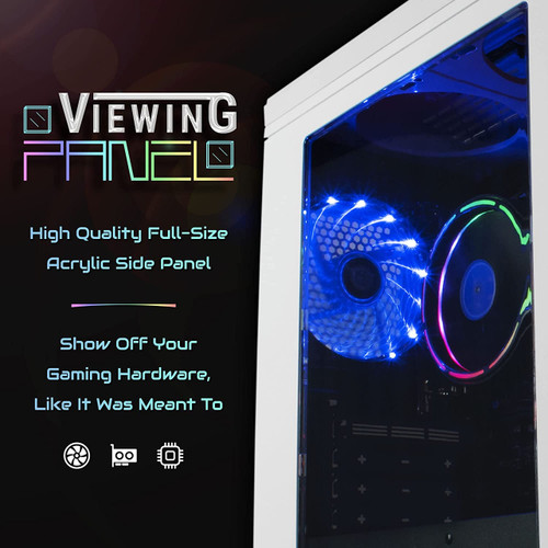 Don't be shy! With it's clear acrylic side panel, show off your hardware like it was meant to be! Don't be shy! With it's clear acrylic side panel, show off your hardware like it was meant to be!