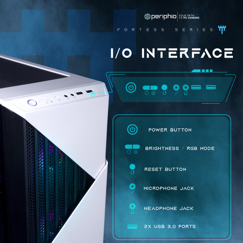 AMD Prebuilt Gaming PC Computer Ryzen 7 Radeon Vega 8 Periphio Castle for 1080p PC Gaming - Front Panel Info AMD Prebuilt Gaming PC Computer Ryzen 7 Radeon Vega 8 Periphio Castle for 1080p PC Gaming - Front Panel Info