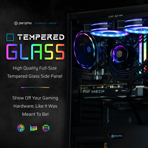 Periphio XP League Gaming PC | Elemental Series | Tempered Glass