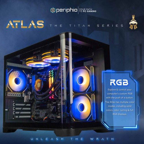 Periphio Atlas AMD Gaming PC - Ryzen 5 8600G with Radeon 760M Gaming Optimized Graphics - RGB