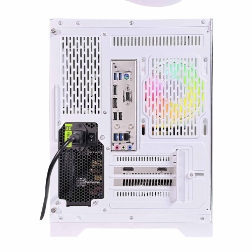 Periphio Atlas Gaming PC, AMD Ryzen 5 5500 up to 4.2GHz with Radeon RX 6500XT 4GB GPU (Gaming Optimized), 16GB RAM, 1TB SSD, WiFi, Windows 11 Desktop, White
