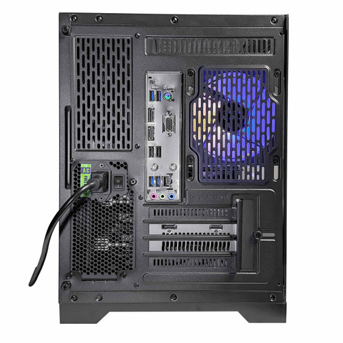 Back view of Periphio Atlas Gaming PC in Black