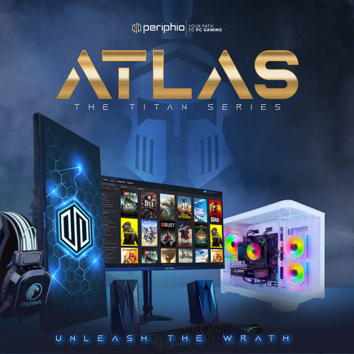 Periphio Atlas Gaming PC: Titan Series in White
