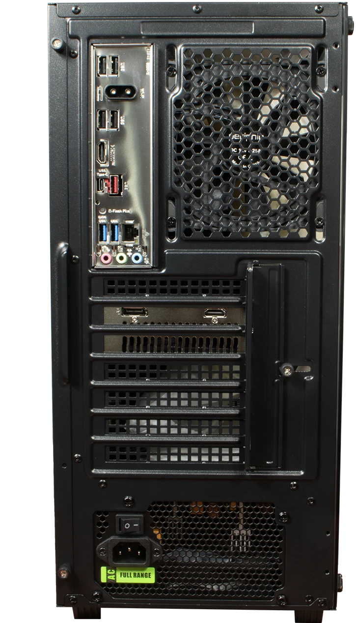 Ports on the back of a Terra Gaming PC