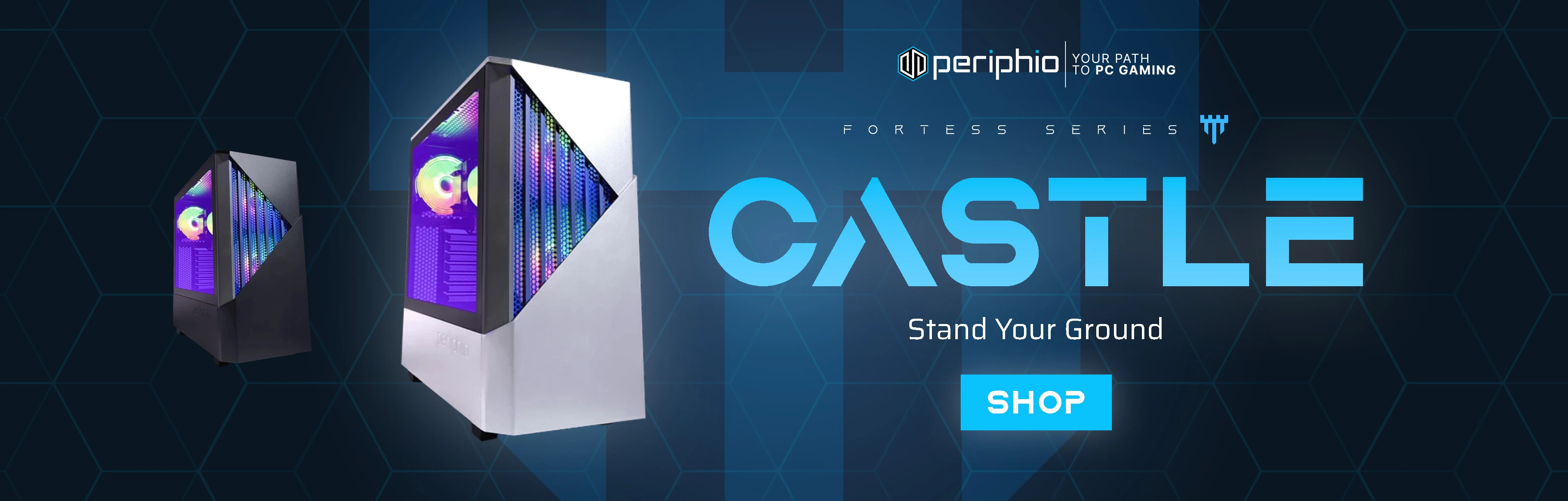 Click Here to Shop for the Periphio Fortress Series: Castle Gaming PC