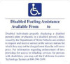 PID-1138 - Disabled Fueling Assistance Decal 6" x 6.25"