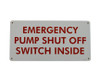 PID-313 - 12" x 6" Emergency Shut Off Switch Sign