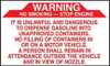 PID-234 - 5" x 3" Decal - Michigan Warning