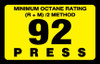ORS-92 - Octane Rating Decal