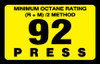ORS-92 - Octane Rating Decal
