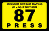 ORS-87 - Octane Rating Decal