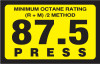 ORS-87.5 - Octane Rating Decal