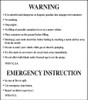 PID-WEI87 - Warning and Emergency Instruction Decal - 8" x 7.25"