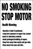 PID-NSSM812 - Stop Engine No Smoking - 12" x 8"