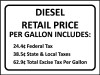 PID-1171DCA - Our Diesel Prices Decal - 4" X 3"