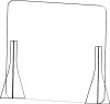 ATB-DM - Clear Polycarbonate Barrier - Stand Mounted - 31" X 31" (1/8" thick)Sneeze Guard