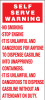 PID-MT303 - 9" x 20" Decal - Warning Self Service