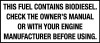 PID-TMRP3 - Biodiesel Decal - 3.5" X 1.5"
