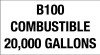 PID-TD-B100A - 20" x 11" -  B100 Combustible