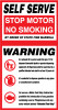 PID-303E - Decal - Warning Self Service - 8" X 15"