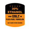 E700P-30EFF - 700 Premium 30% Ethanol Flex Fuel Decal