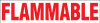 PID-30726X6 - 26 X 6 FLAMMABLE RED/WHITE