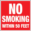 PID-NS50 - 6X6 NO SMOKING WITHIN 50 FEET